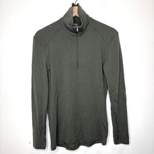 Icebreaker Merino Wool 260 Quarter Zip Pullover Mens S Green Bodyfit Outdoors‎ *